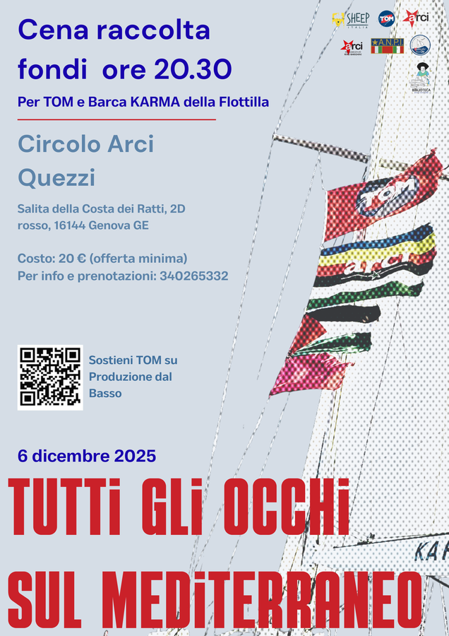 Cena raccolta fondi progetto TOM al Circolo Arci Quezzi alta